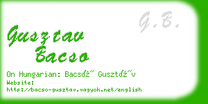 gusztav bacso business card